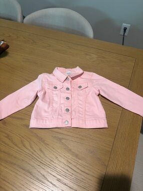 Light Pink Girls' Denim Jacket